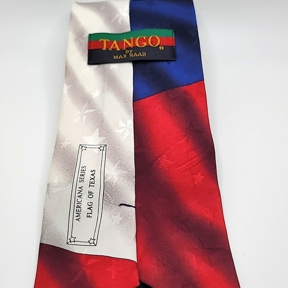 100% Silk Texas Flag Men's Tie - Picture 3 of 4
